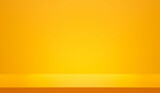 Minimal blank yellow 3d background with empty product display backdrop platform or modern studio wall scene fashion stage podium floor and colorful presentation simple art spotlight summer banner.