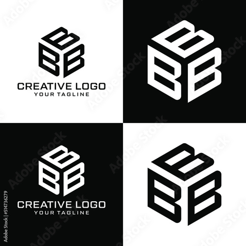 Creative letter bbb logo design vektor