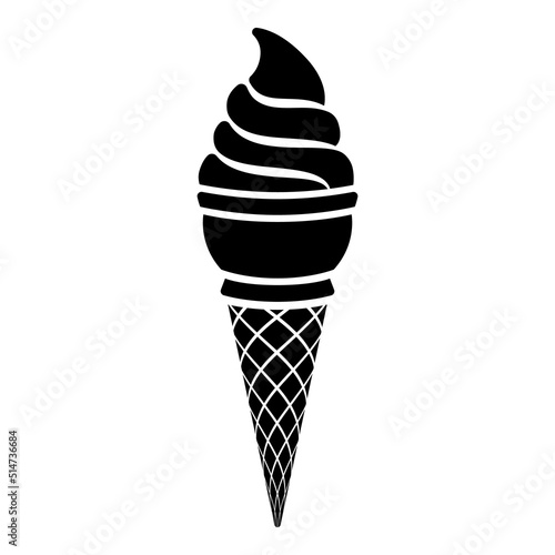 Ice cream icon. Ice cream vector illustration.