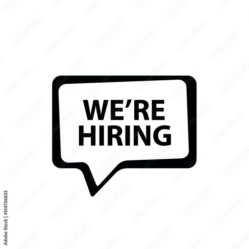 we are hiring sign on white background we are hiring sign on white background