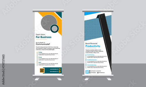 Modern rollup banner for business photo