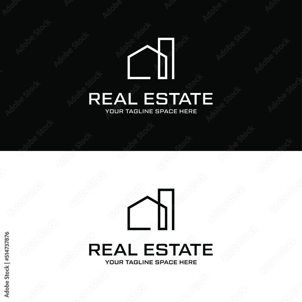 Creative real estate logo design vektor Creative real estate logo design vektor