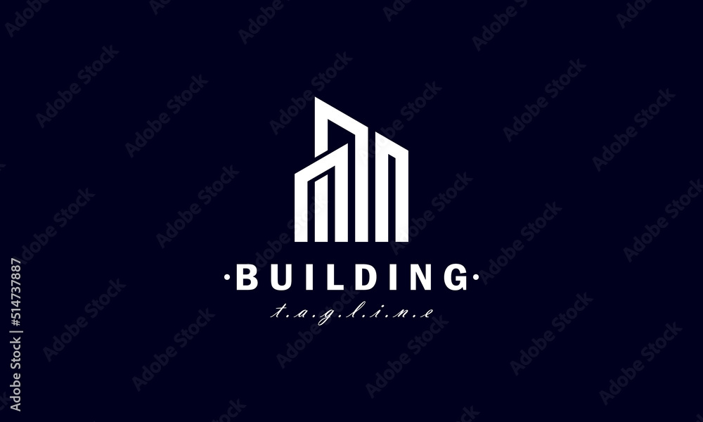 Cityscape logo design template. Design for architecture, planning, structure, construction, building, residence, skyscrapers, property and apartment.