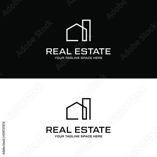 Creative real estate logo design vektor