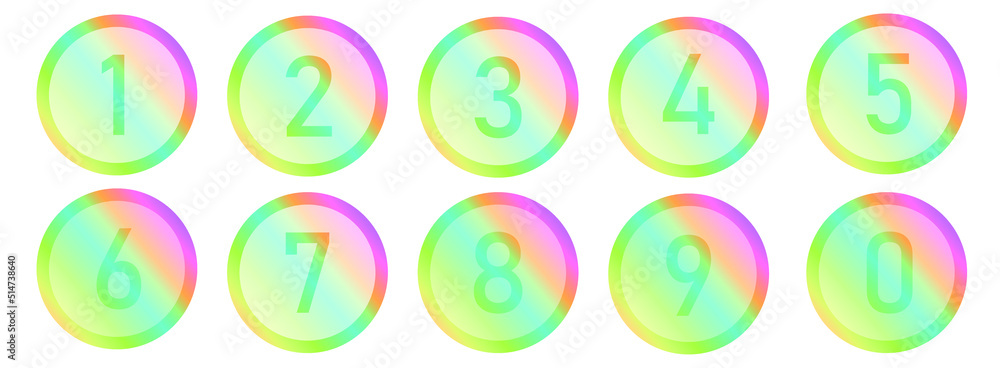 Stickers with numbers from 0 to 9 Stickers with numbers from 0 to 9