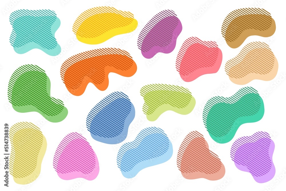 Fluid Abstract Shape illustration Set Fluid Abstract Shape illustration Set