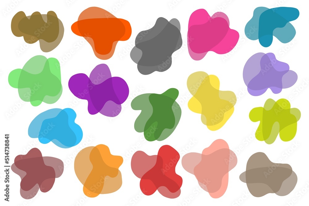 Fluid Abstract Shape illustration Set Fluid Abstract Shape illustration Set