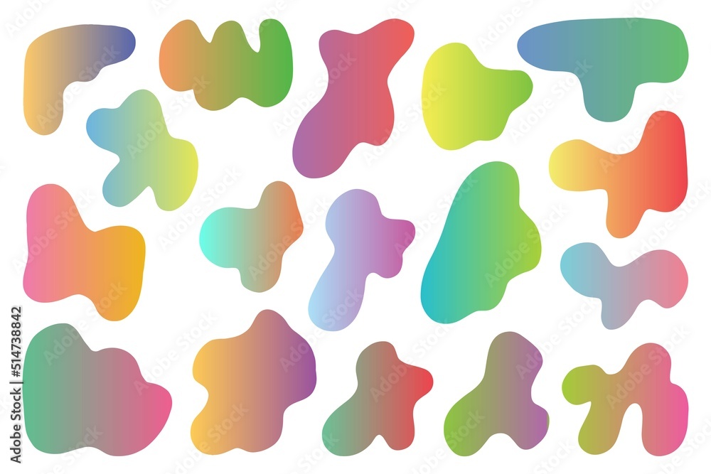 Fluid Abstract Shape illustration Set Fluid Abstract Shape illustration Set