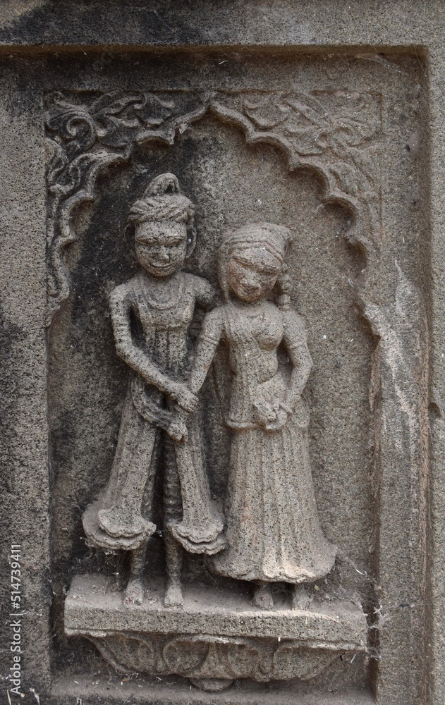Ancient small Carved Structure on the walls of Ahilyabai Fort, Maheshwar (Madhya Pradesh, India)