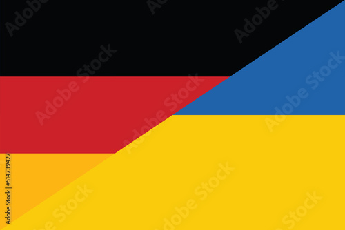 Ukraine Germany friendship national flag cooperation diplomacy country emblem