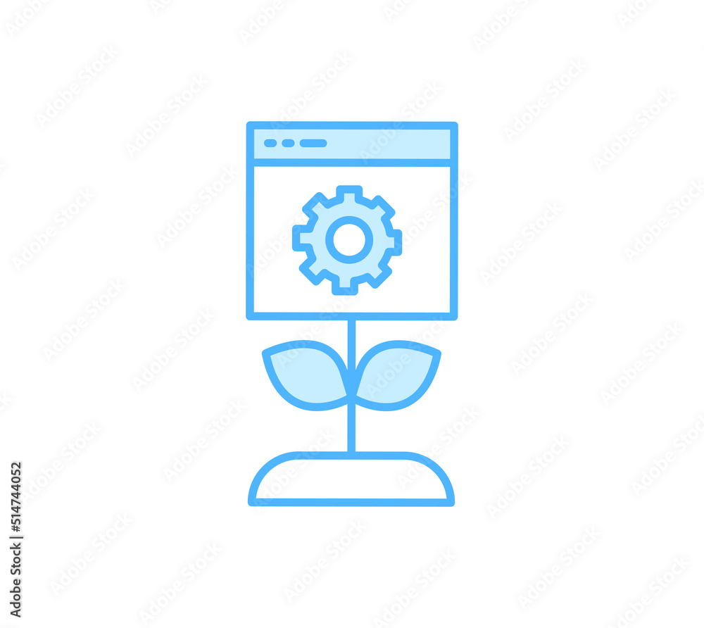 Web sitting line icon isolated vector Web sitting line icon isolated vector