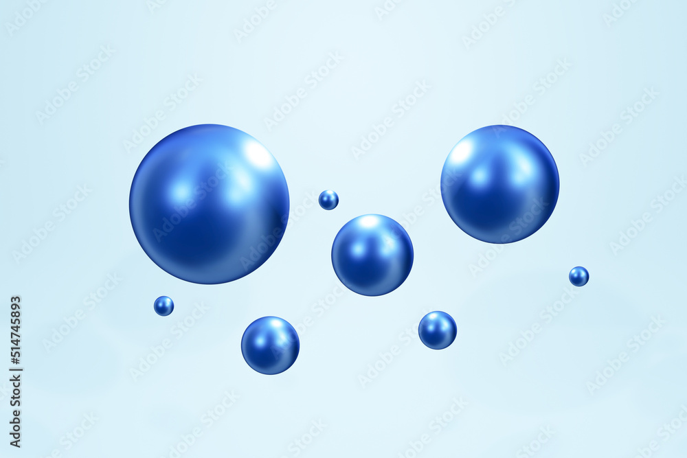 Blue ball reflecting light floating in the air background 3d render, isolated on blue background , illustration 3D Rendering Blue ball reflecting light floating in the air background 3d render, isolated on blue background , illustration 3D Rendering