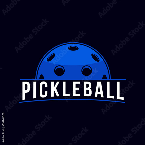 Pickleball logo graphic for sport team, club, community, training, etc.