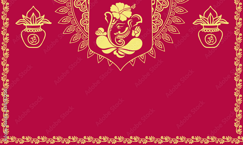 Premium Vector | Indian wedding card clip art lord ganesha god ganpati line  art black and white clip art for screen