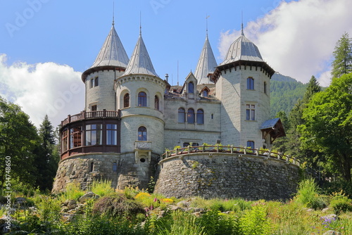 Fotografie castel savoia di gressoney italia, savoia castle of gressoney italy