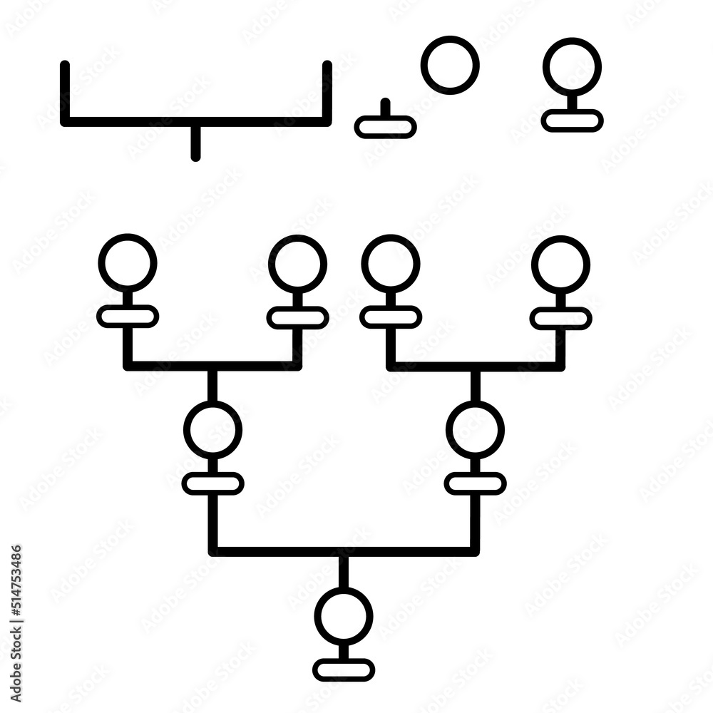 Family tree concept with empty frames. Monochrome Family tree concept with empty frames. Monochrome