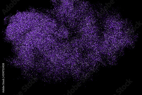 Fotografie Purple Explosion Of Confetti