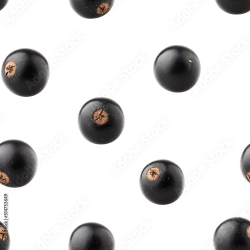 black Currant isolated on white background, SEAMLESS, PATTERN