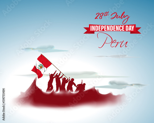 Vector illustration for Peru Independence Day