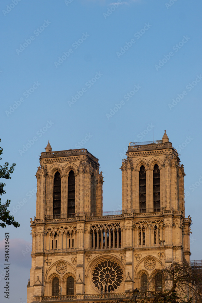 Front of the Notre Dome Cathedral in Paris