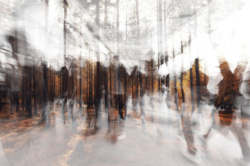 concept office movement people blurred background