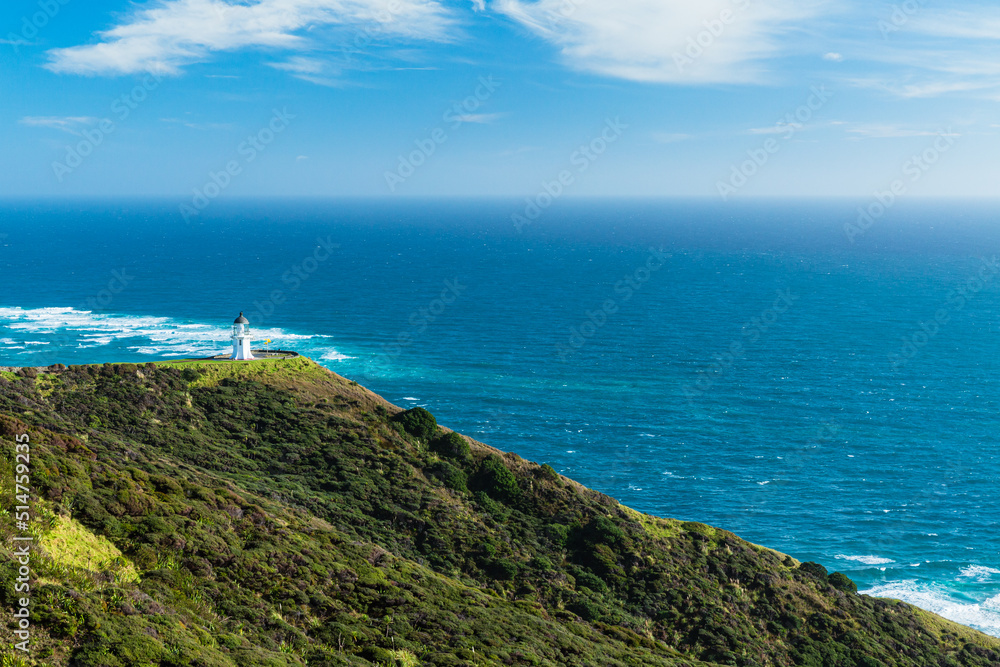 ニュージーランド　ノースランド地方の最北端にあるケープ・レインガの灯台