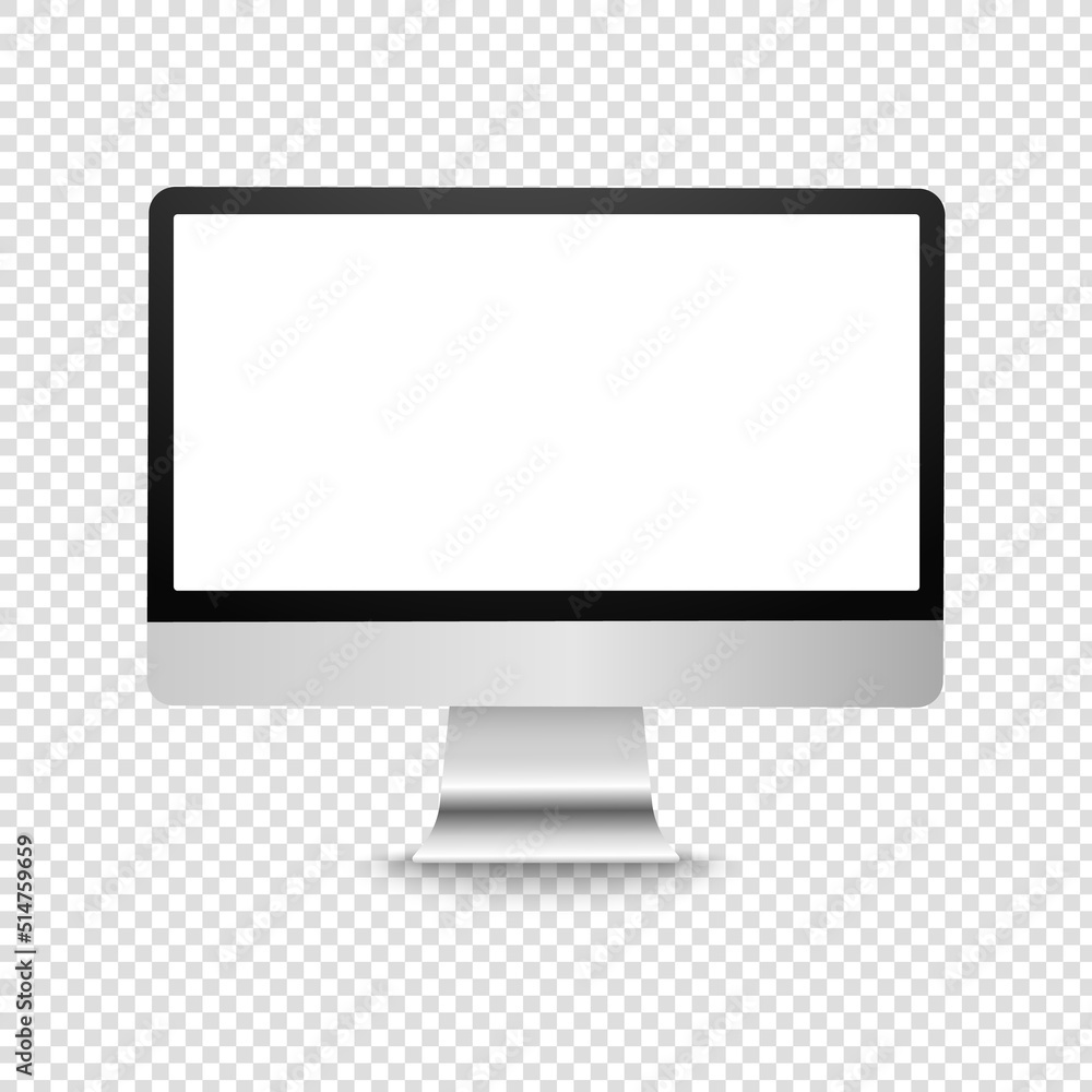 Computer display with blank screen. PC monitor Stock Vector Adobe Stock