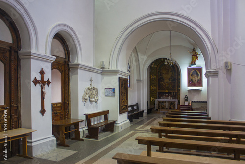 Interior of Catholic church of St. Simeon and St. Helena in Minsk, Belarus