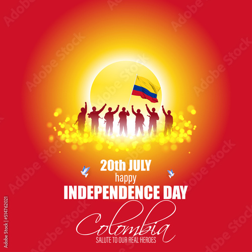 Vector illustration for Colombia Independence Day