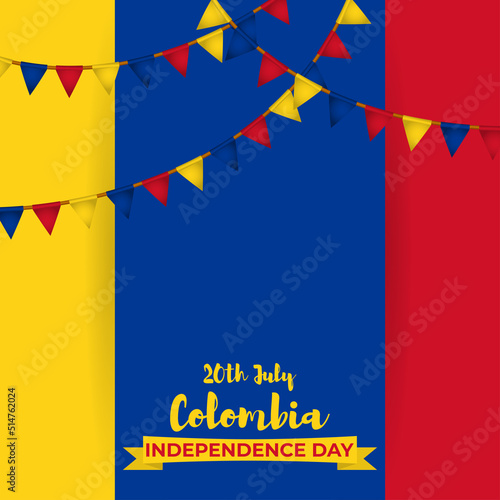Vector illustration for Colombia Independence Day