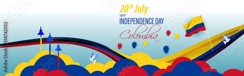 Vector illustration for Colombia Independence Day