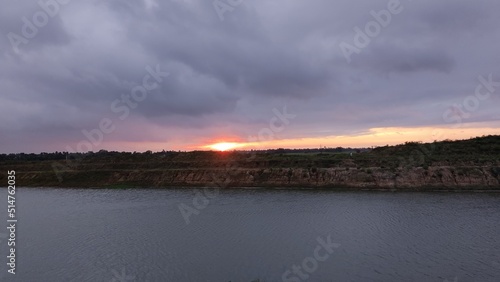 Sun set Damodar river