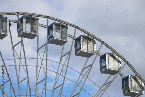 White ferris wheel. Kontraktova Square, Kyiv, Ukraine. photo