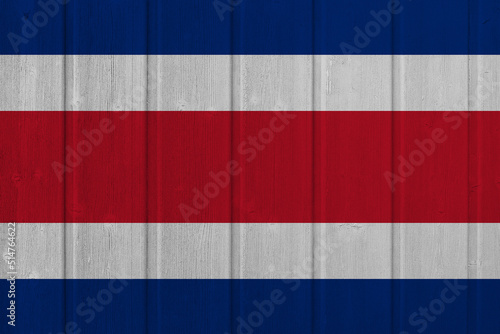 World countries. Wooden background in colors of flag. Costa Rica