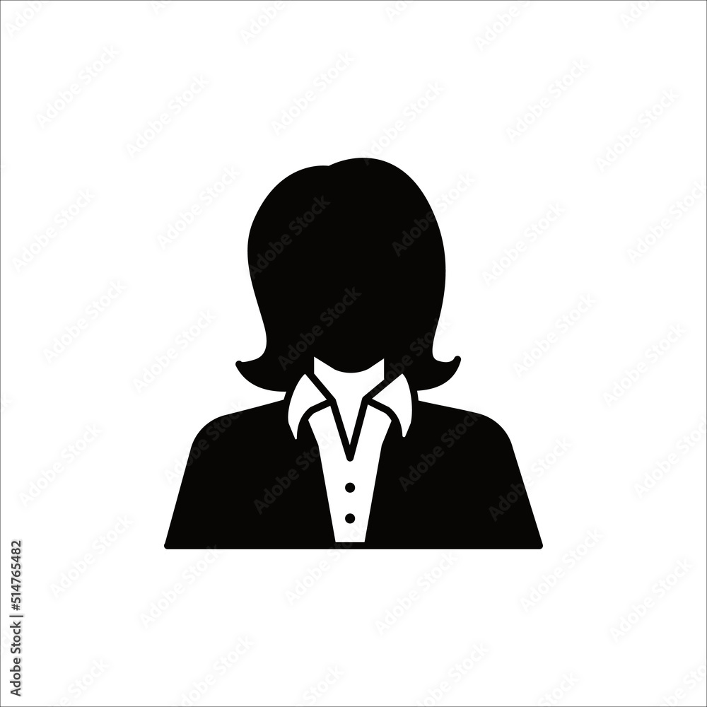 Office worker glyph icon isolated sign symbol in vector. Logotype Office worker glyph icon isolated sign symbol in vector. Logotype