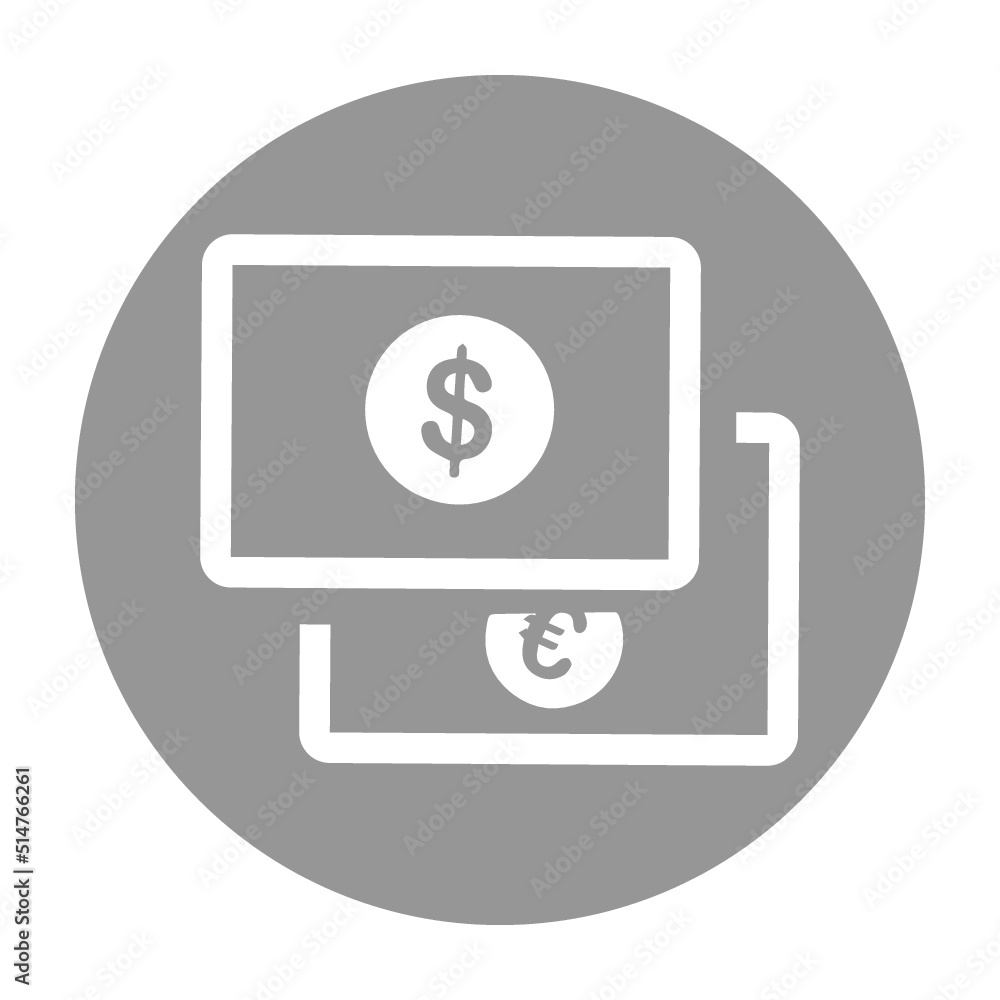 Currency, dollar, euro, exchange, money icon Currency, dollar, euro, exchange, money icon