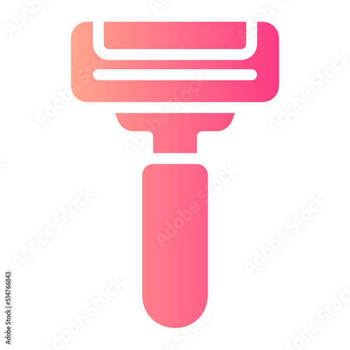 Shaving razor gradient icon