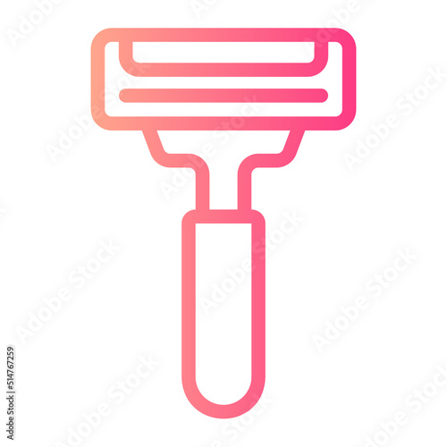 Shaving razor gradient icon