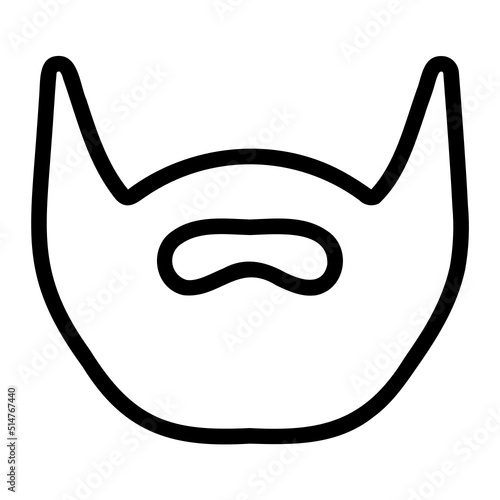 beard line icon