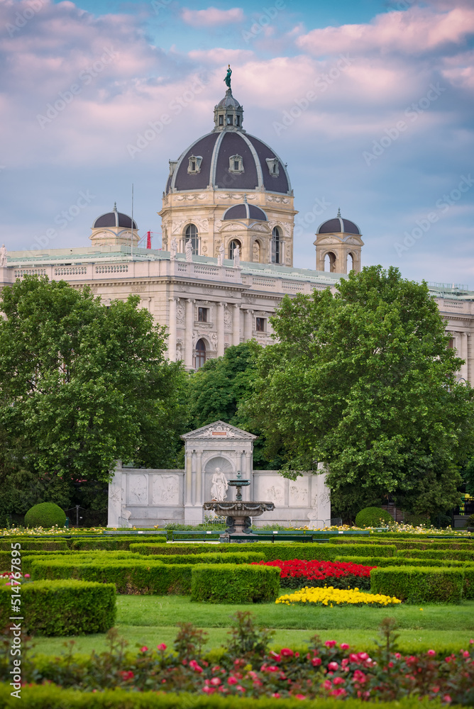 The beautiful Volksgarten or People's Garden, Vienna, Austria