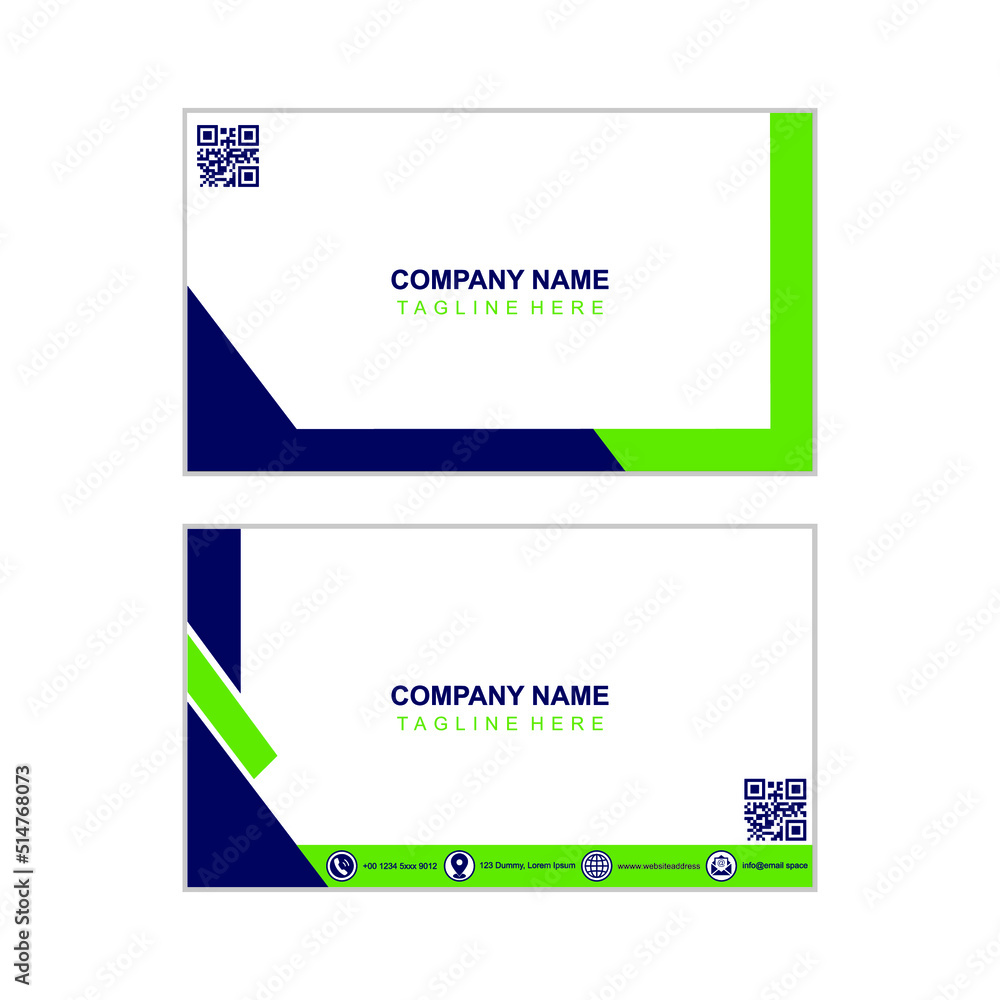 Stylish blue theme business card template design | Blue business cards, Business card template design, Corporate business card design