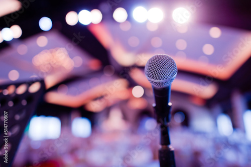 microphone on stage, speaker, conference 