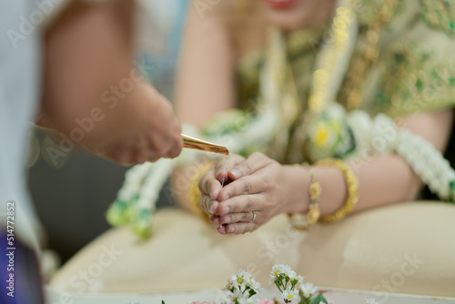 Water Pouring, Thai Traditional Ceremony, Engagement

