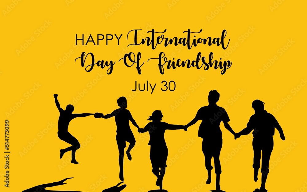 July Friendship Happy friendship day 30 july,friends happiness concept design for ...