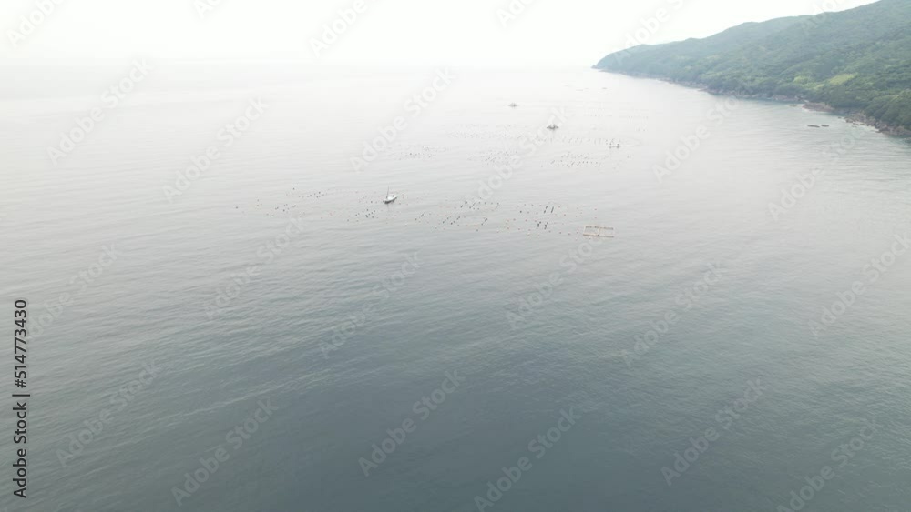 海の養殖場 ドローン空撮 海の養殖場 ドローン空撮