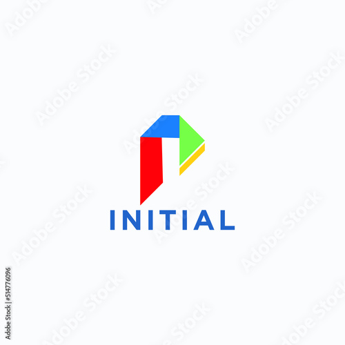 P initial letter logo template, vector file , text and color is easy to edit Free Download P initial letter logo template, vector file , text and color is easy to edit - GFXLoad