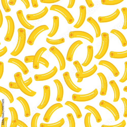 Macaroni pasta vector illustration repeating pattern