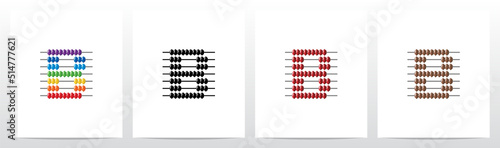 Abacus Forming Letter Logo Design B