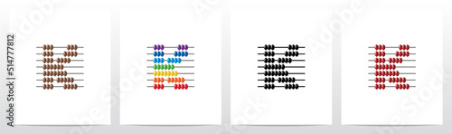 Abacus Forming Letter Logo Design K