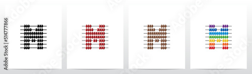 Abacus Forming Letter Logo Design M